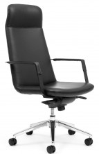 Governor HB Exec Chair. 4PT Lock Mech. Gas Lift. Chrome Base. Black PU Vinyl Only